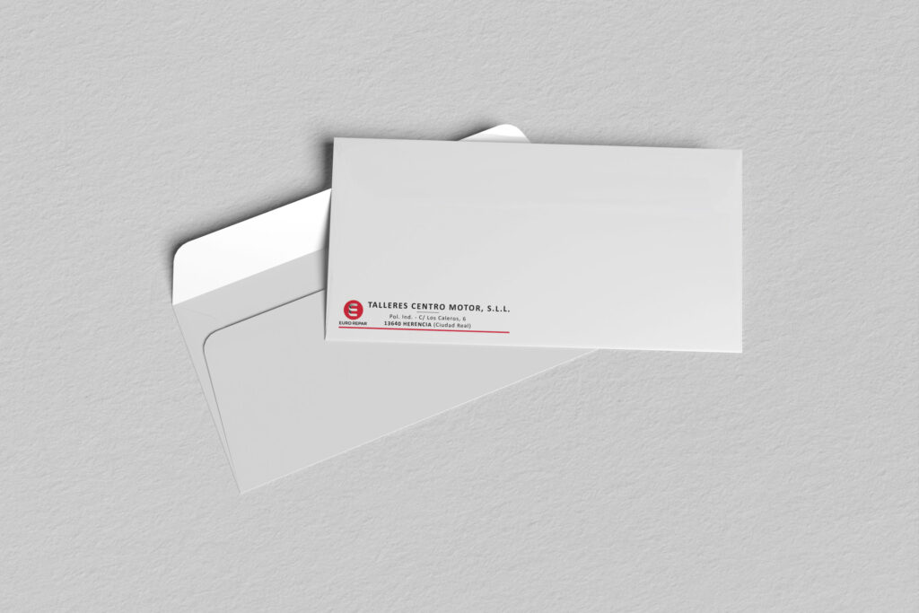 Sobre americano impreso en una cara